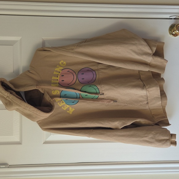 American Eagle Outfitters Tan Hoodie with Smiley Faces - Picture 8 of 8